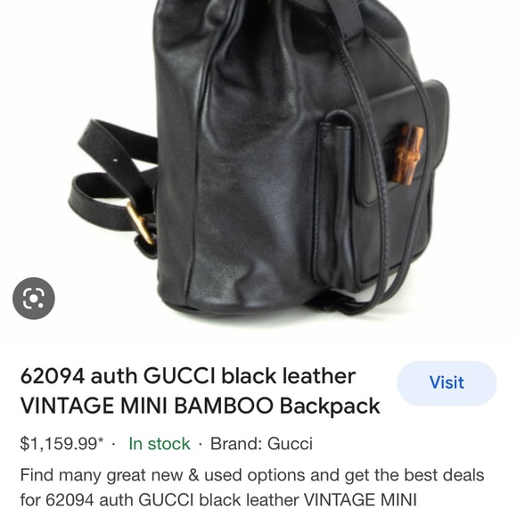 Authentic Gucci Leather Backpack THE PRICE IS FIRM - Picture 4 of 5